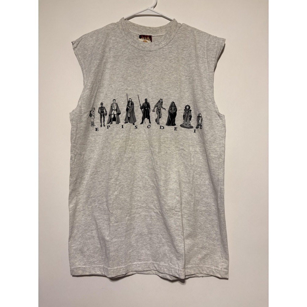 Giant Star Wars Shirt Mens Medium Episode I Characters Graphic Tee Tank Top